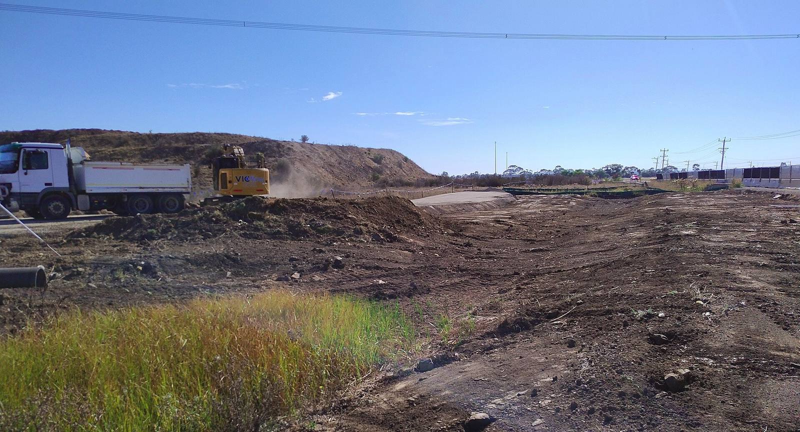 Excavation and earthworks in progress