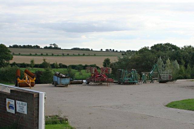 Rural property yard used for equipment and materials handling