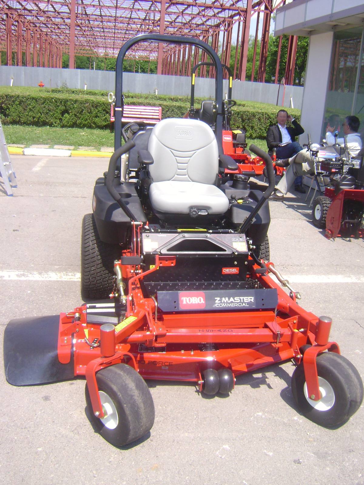 Commercial ride-on mower on a grassed area